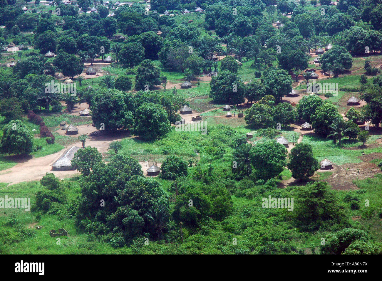 Yambio South Sudan from the plane Stock Photo