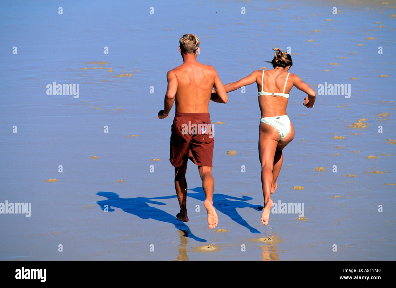 France, Atlantic Ocean (Model Release OK) Stock Photo