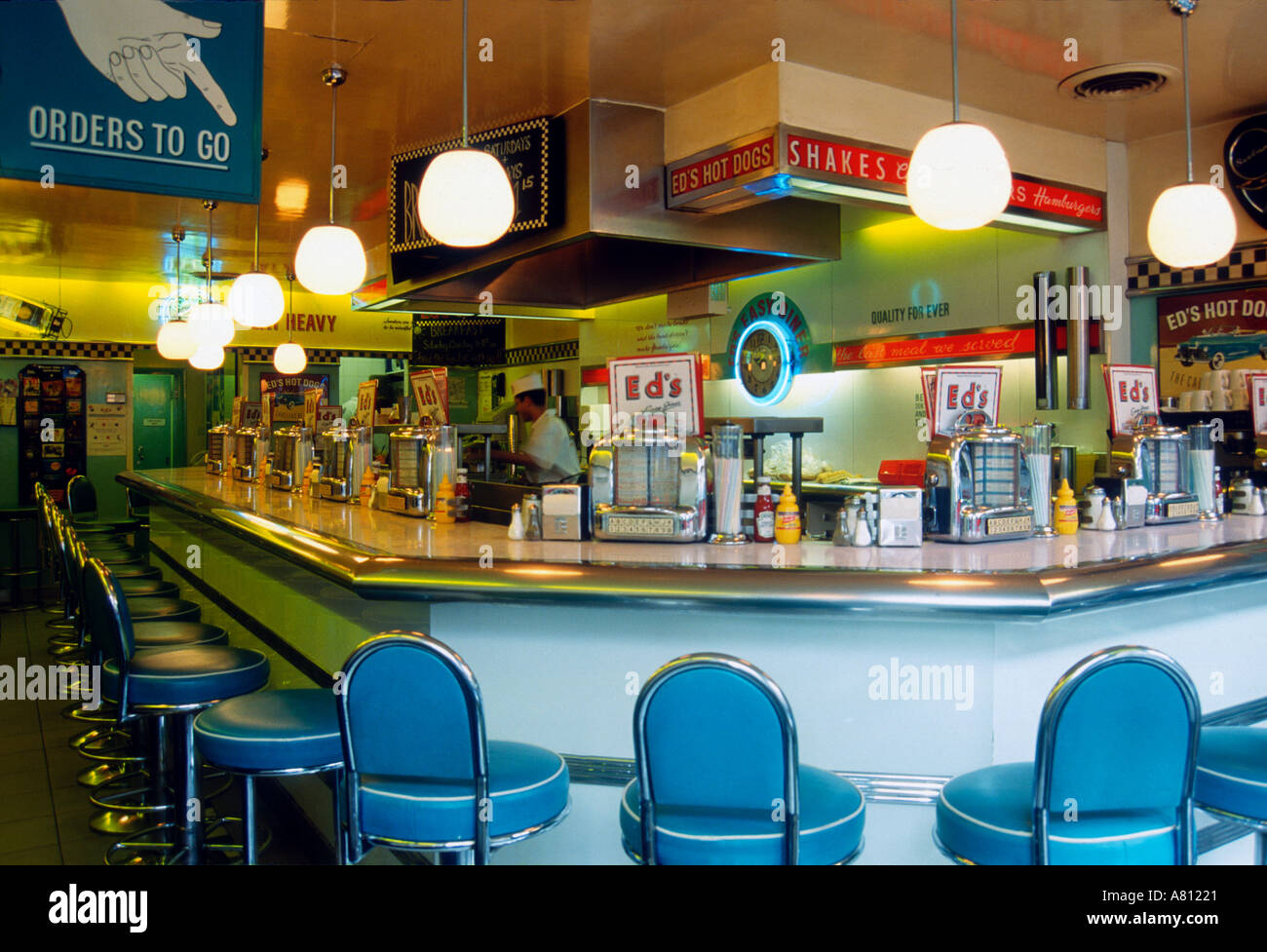 Eds diner American style diner Stock Photo Alamy