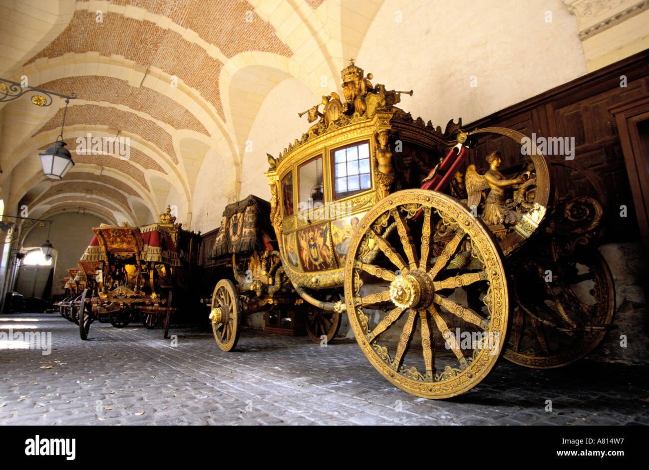 France, Yvelines, Versailles, Musee des Carosses (Carriage Museum) Stock Photo