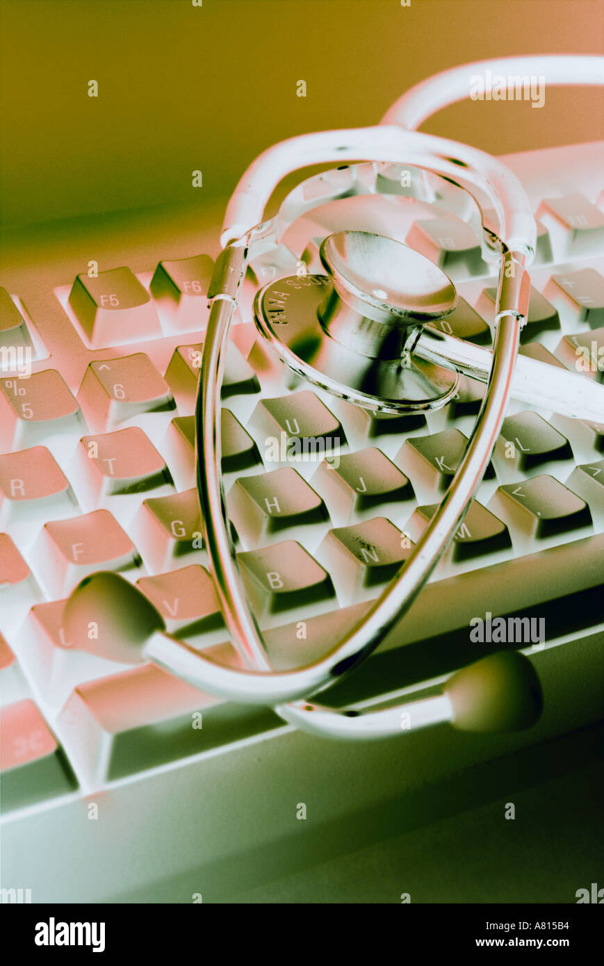 Stethoscope and Computer Keyboard Stock Photo - Alamy