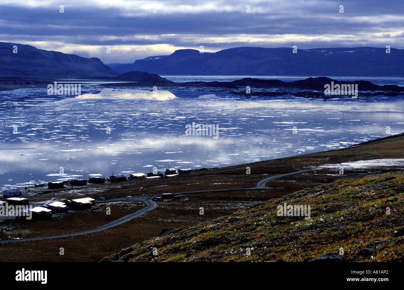 Canada Nunavut Arctic Bay village on Baffin island Stock Photo Alamy