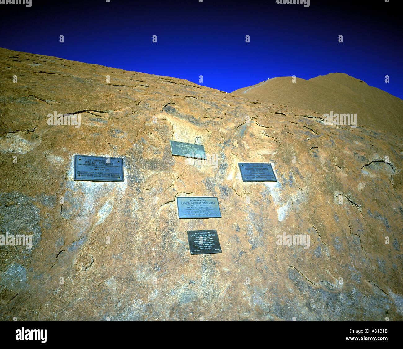 Plaques dedicated to the many climbers who have died whilst climbing