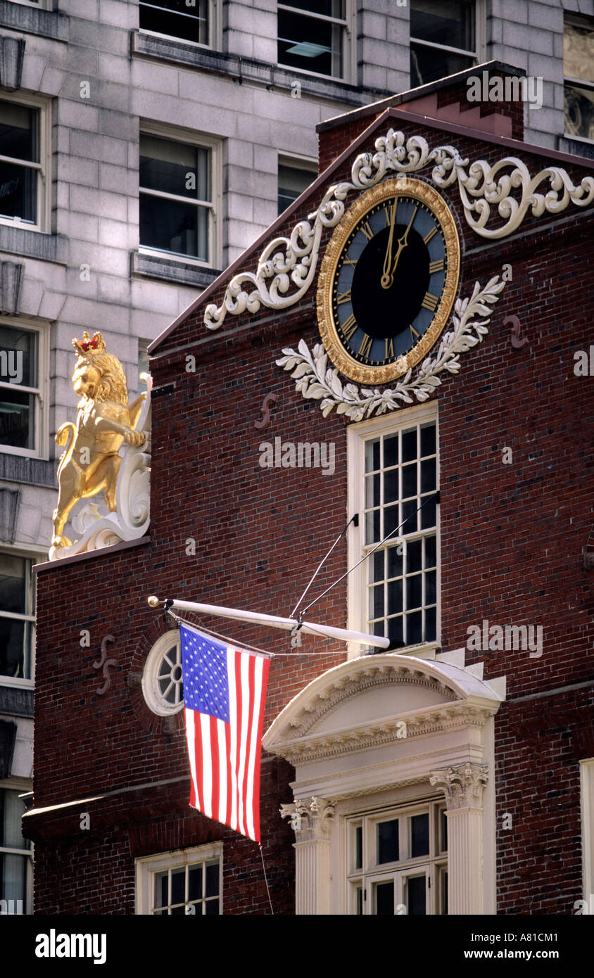 United States, Massachusetts, Boston, Old state House, the oldest public building of the city Stock Photo