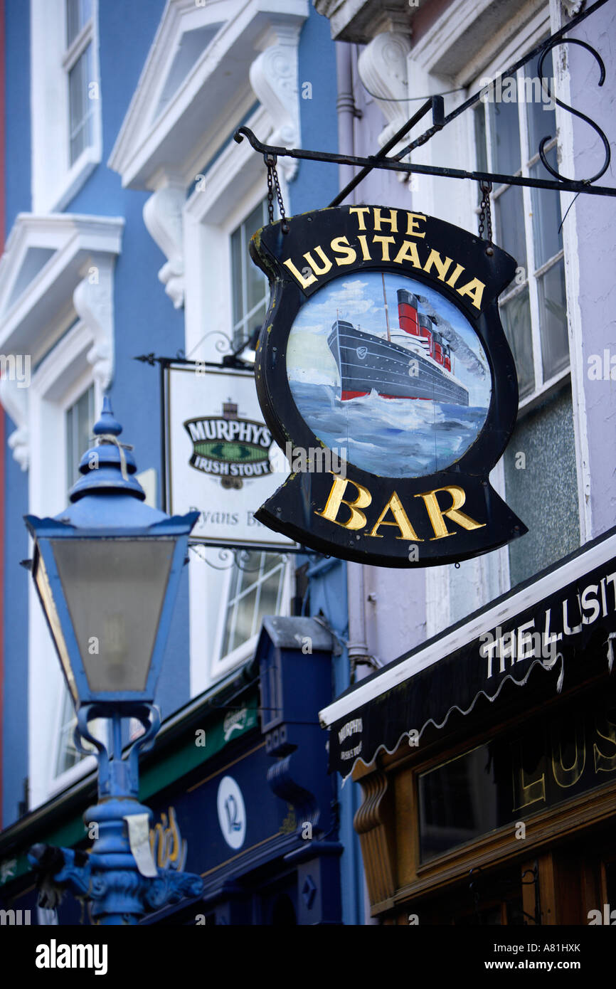 Lusitania Bar, Cobh Harbour, Queenstown, Ireland. Stock Photo