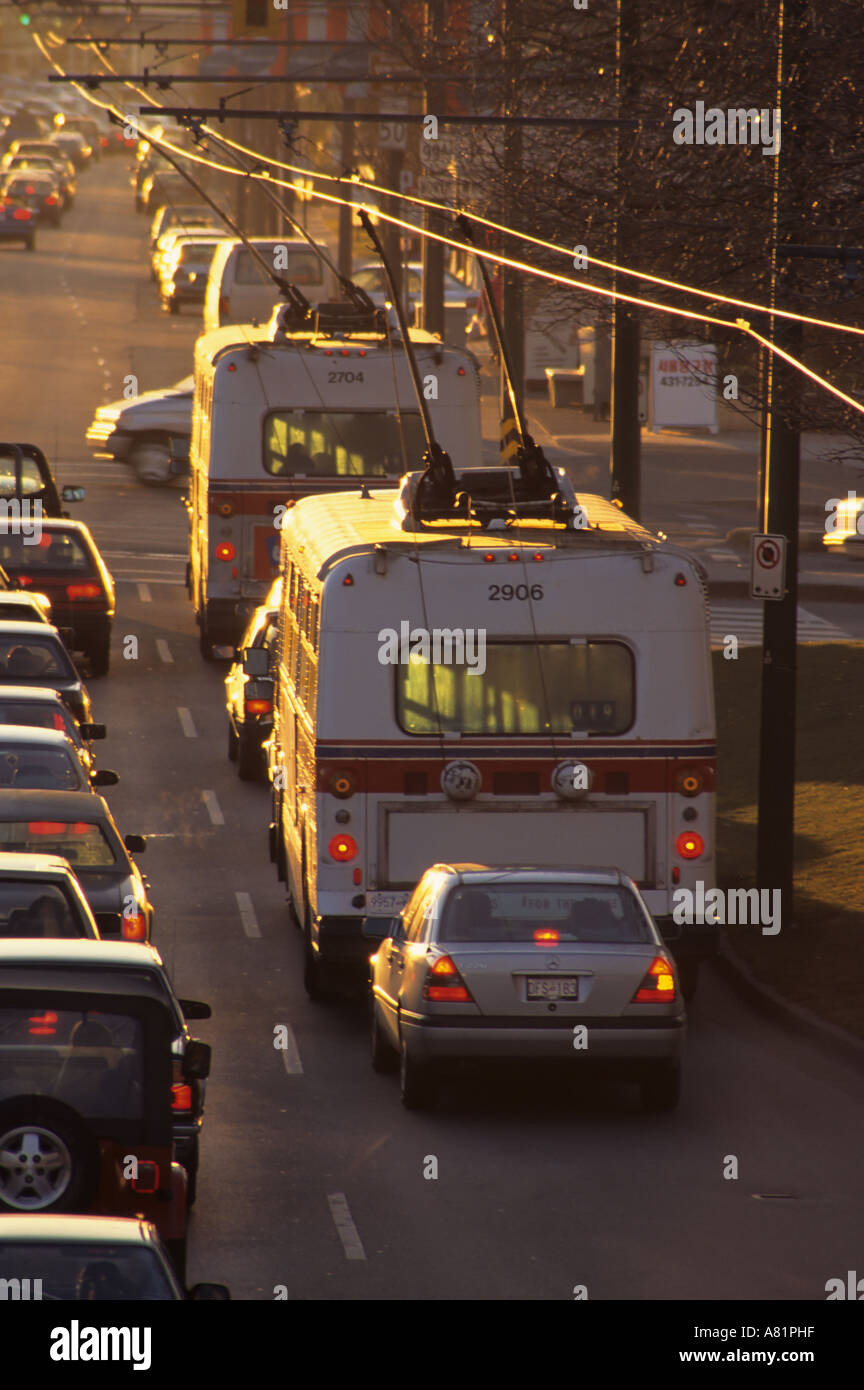 Traffic on Kingsway and Boundary Vancouver British Columbia Stock Photo