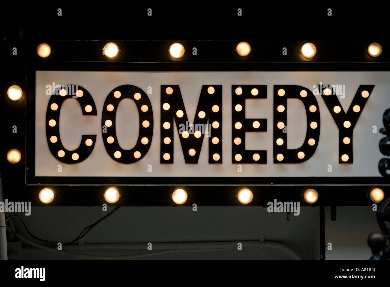 Comedy Sign New York City Stock Photo