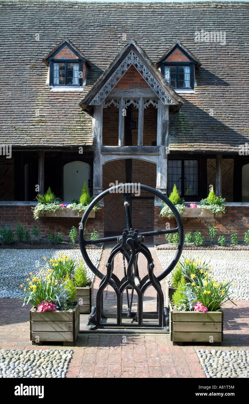 Almshouses St Marys Church Ewelme Oxfordshire Stock Photo