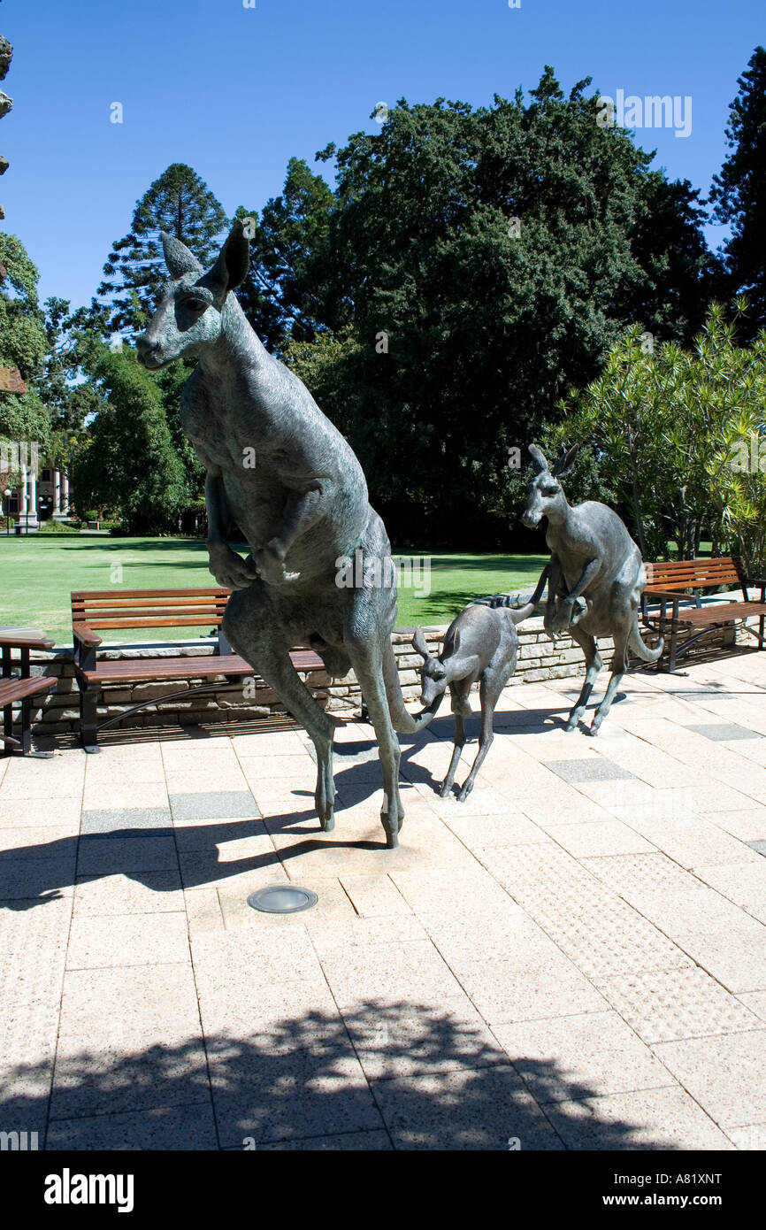 Kangaroo Sculptures Perth Australia Stock Photo Alamy