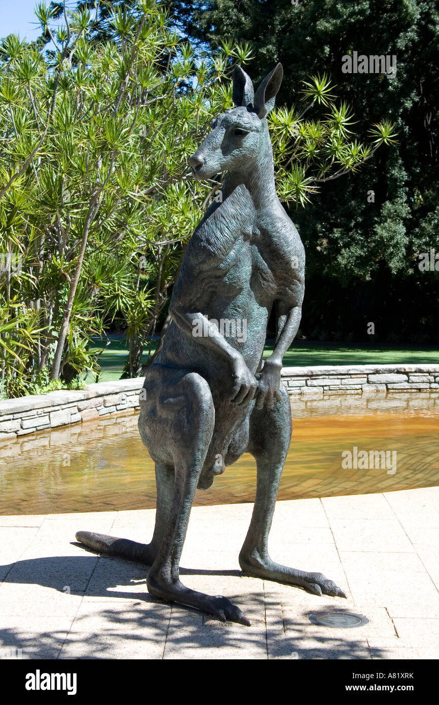 Kangaroo Sculptures Perth Australia Stock Photo Alamy