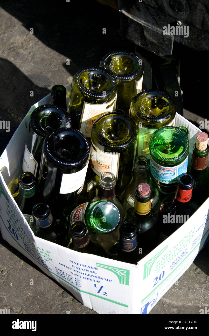 Empty Wine and Beer Bottles Stock Photo Alamy