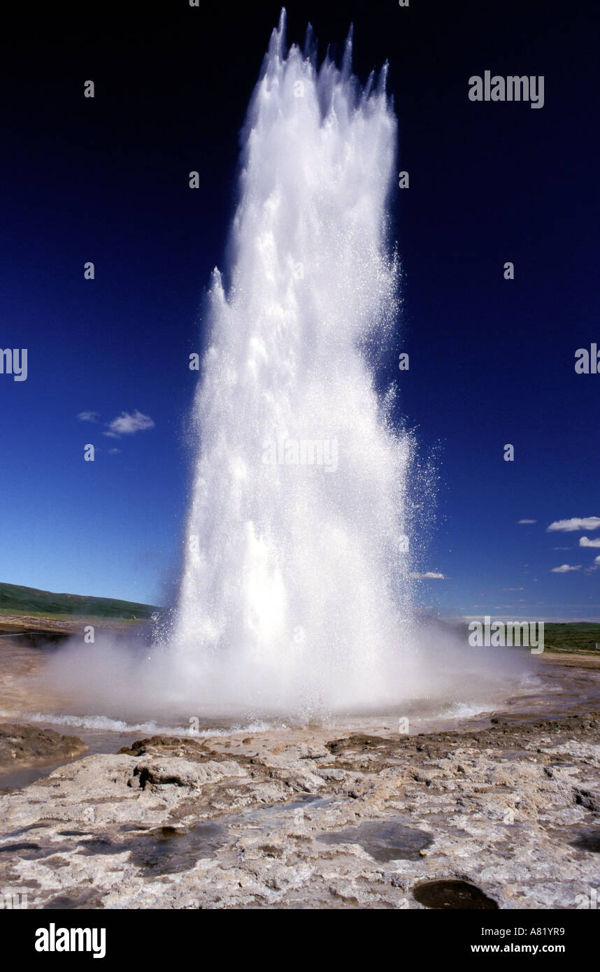 Iceland, region of geysir-Gulfoss, Geysir, a geyser Stock Photo