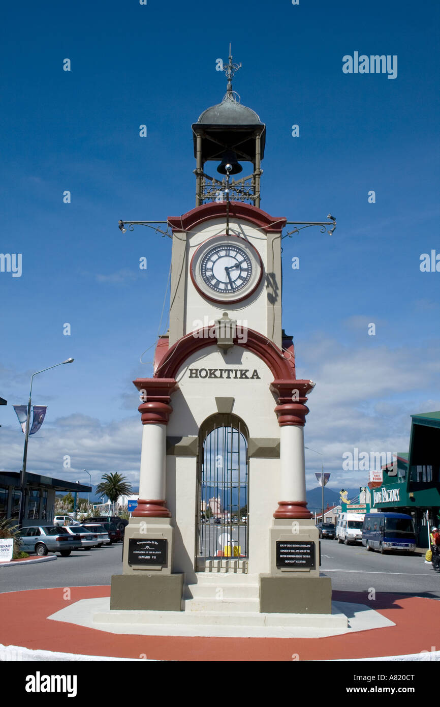 Edward VII Memorial Clock Tower Hokitika New Zealand Stock Photo Alamy