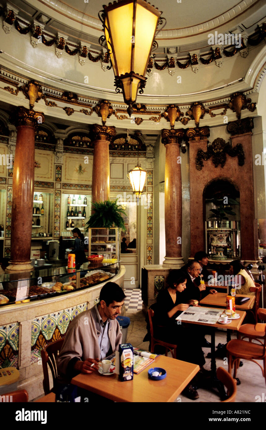 Portugal, Estramadura Province, Lisbon, a cafeteria Stock Photo