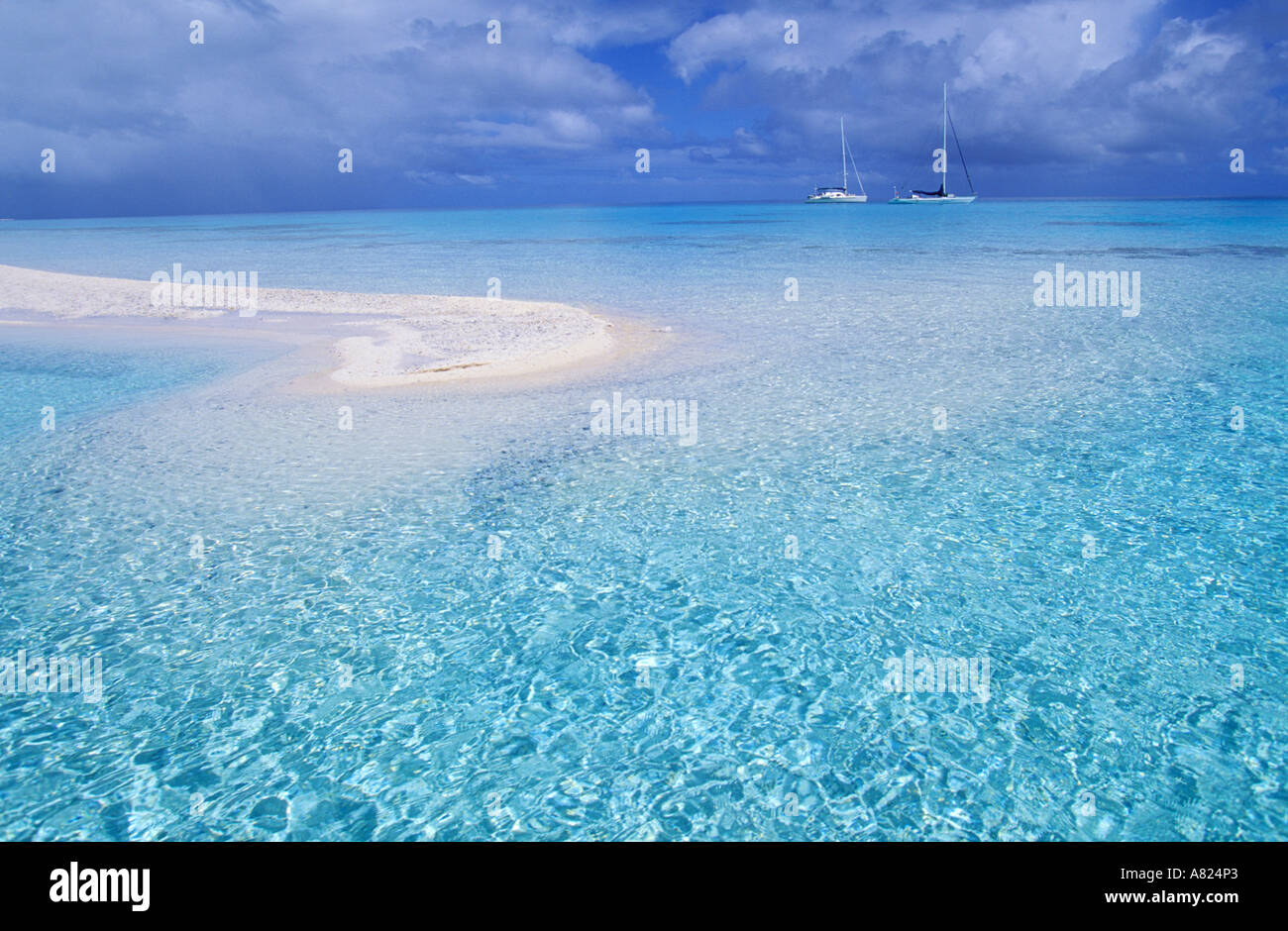 France, French Polynesia, Tuamotu islands, Rangiroa atoll Stock Photo