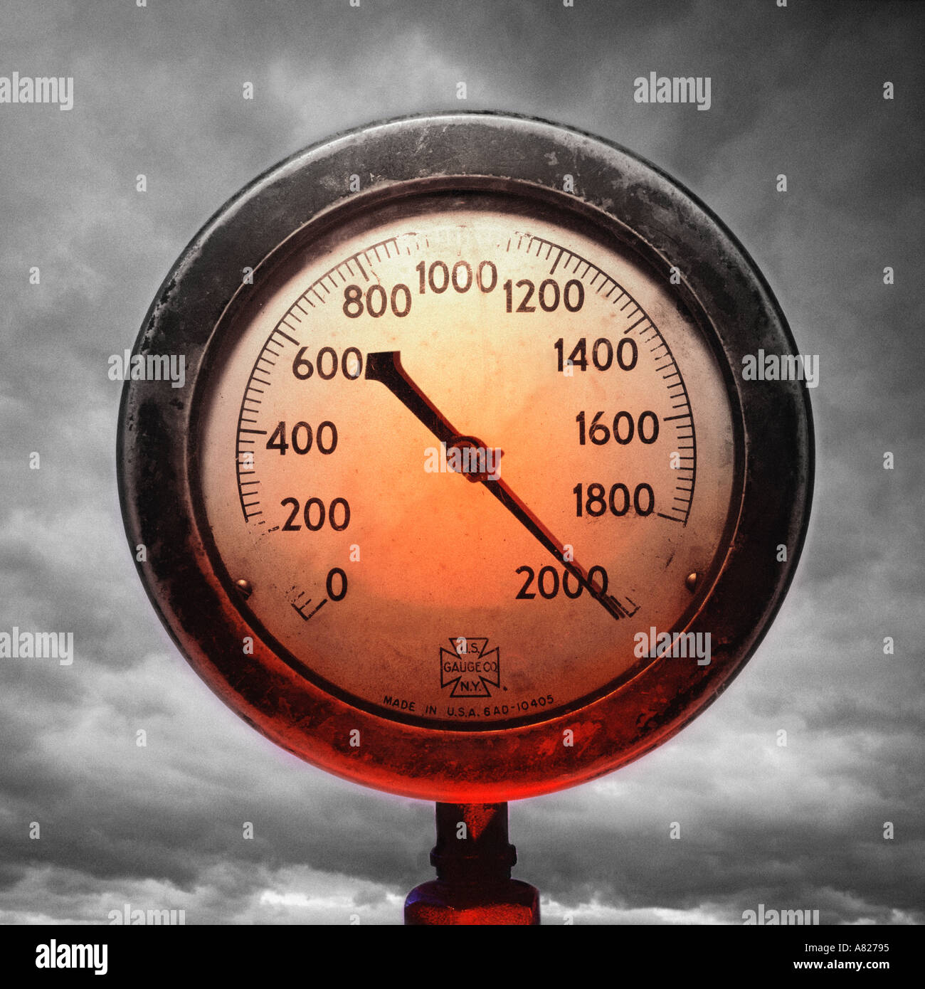 pressure gauge about to blow Stock Photo 534421 Alamy