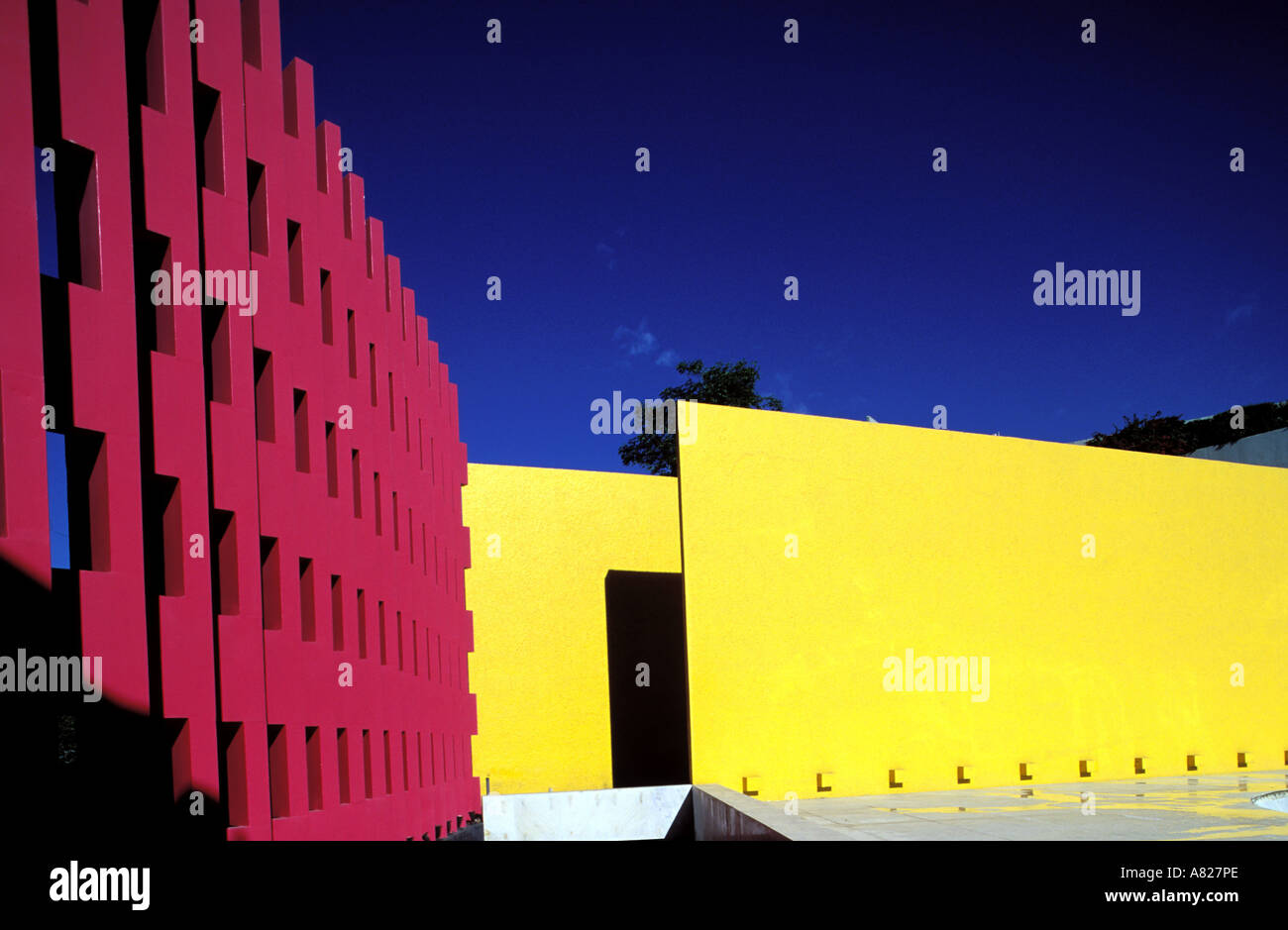 Mexico, Federal District, Mexico city, Polanco, Hôtel Camino Real Architecture de Luis Barragan Stock Photo