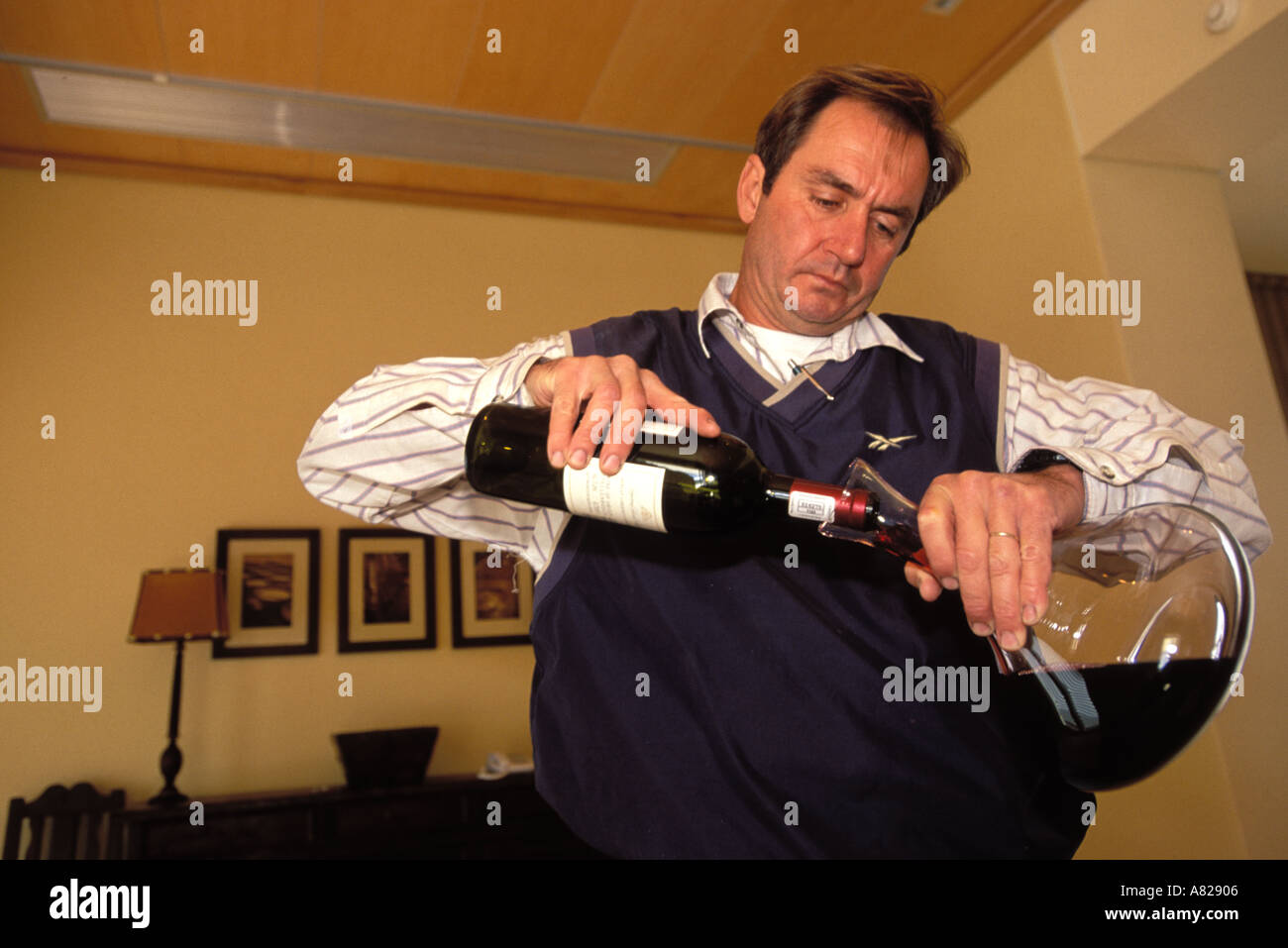 South Africa, Helderberg, Winemaker, Morgenster Wine Estate Stock Photo