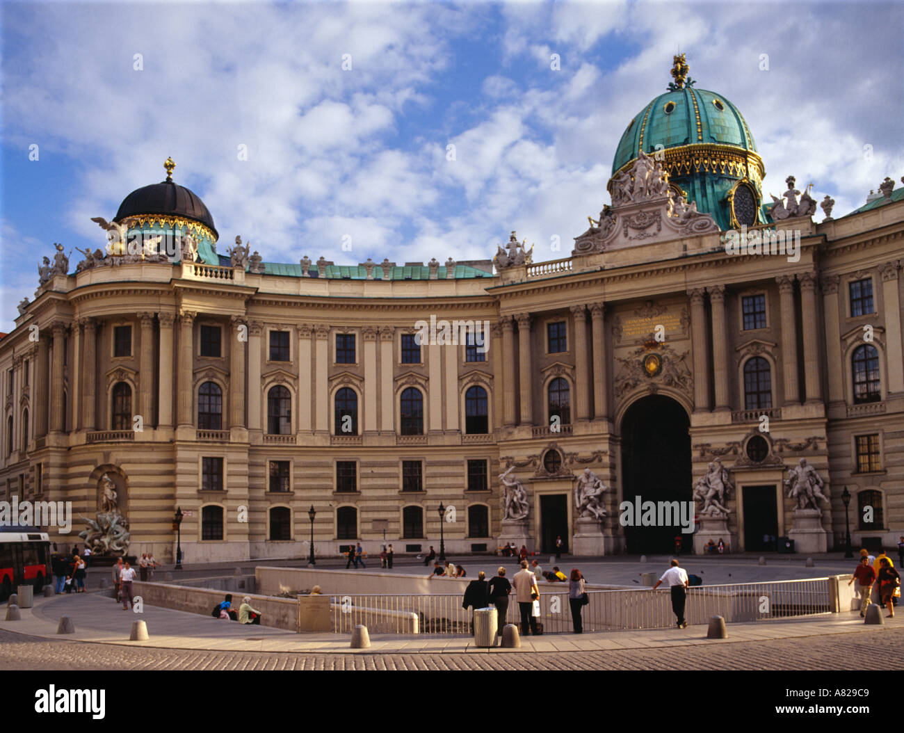 The Michaeltor Gate on Michaeler Platz leading into the Hofburg Vienna Austria Stock Photo