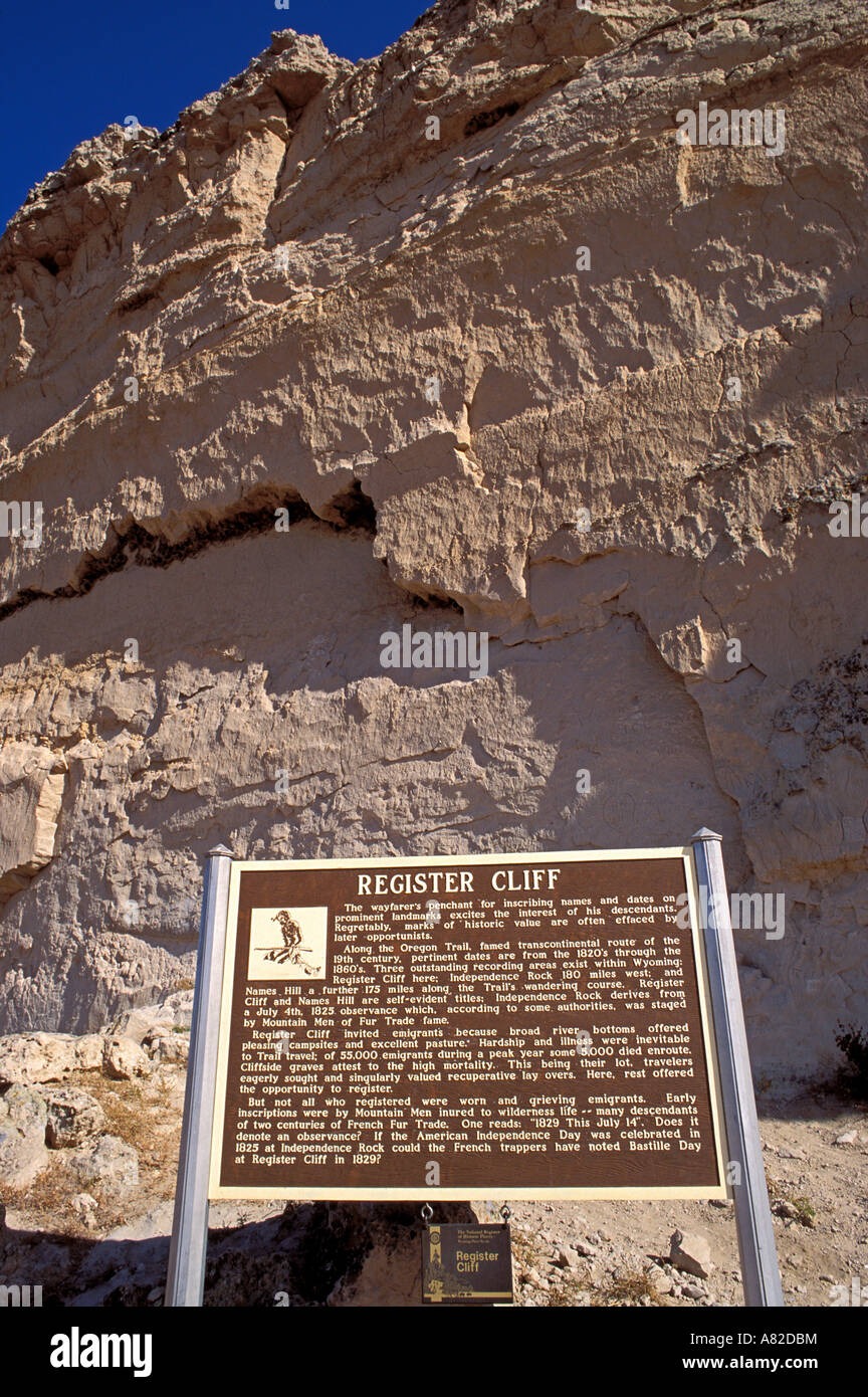 Register cliff near guernsey wyoming hires stock photography and