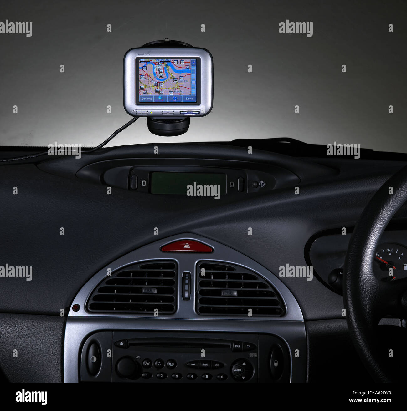 Satellite Navigation in a car Stock Photo Alamy