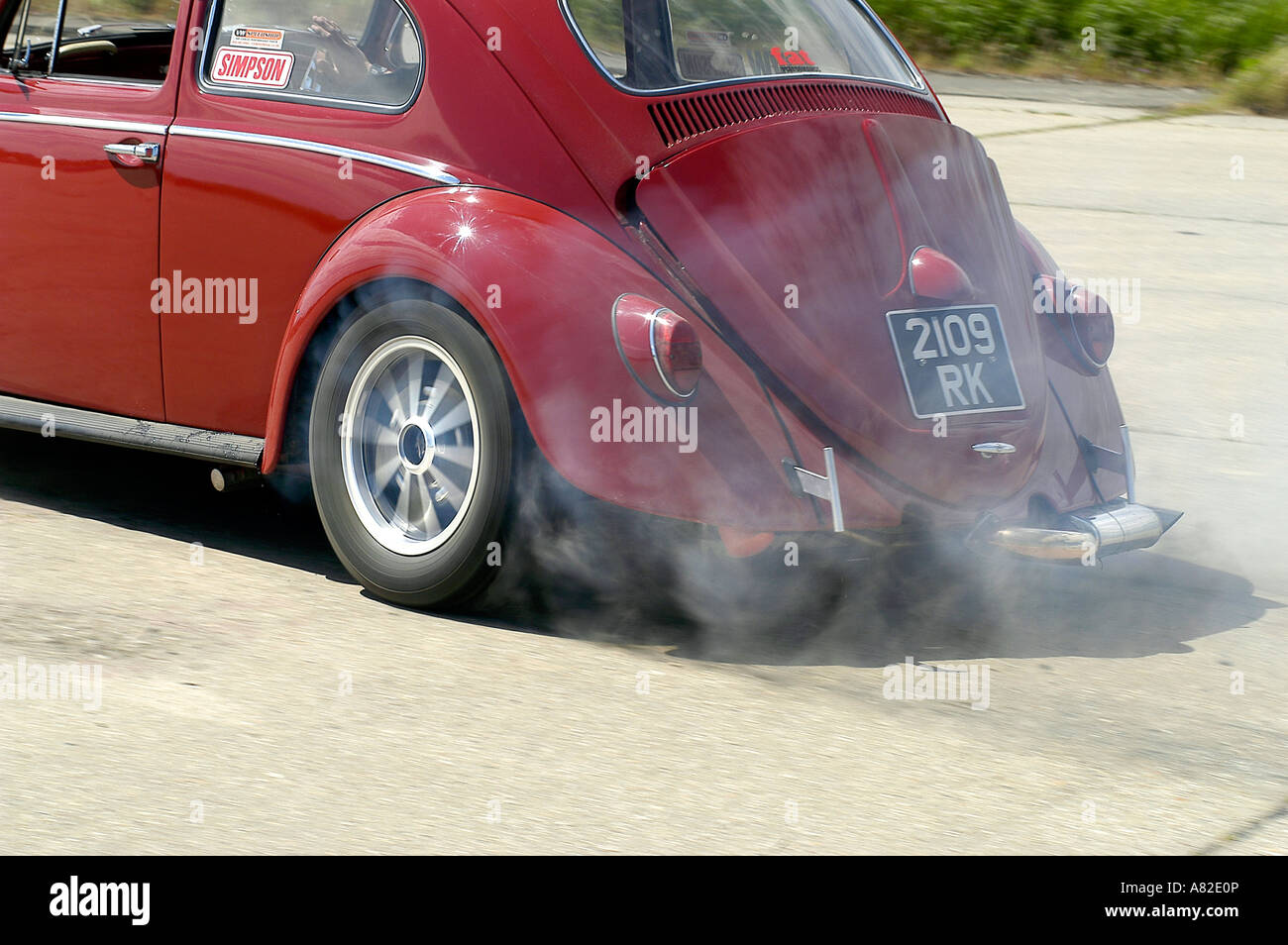 VW Beetle wheel spin Stock Photo Alamy