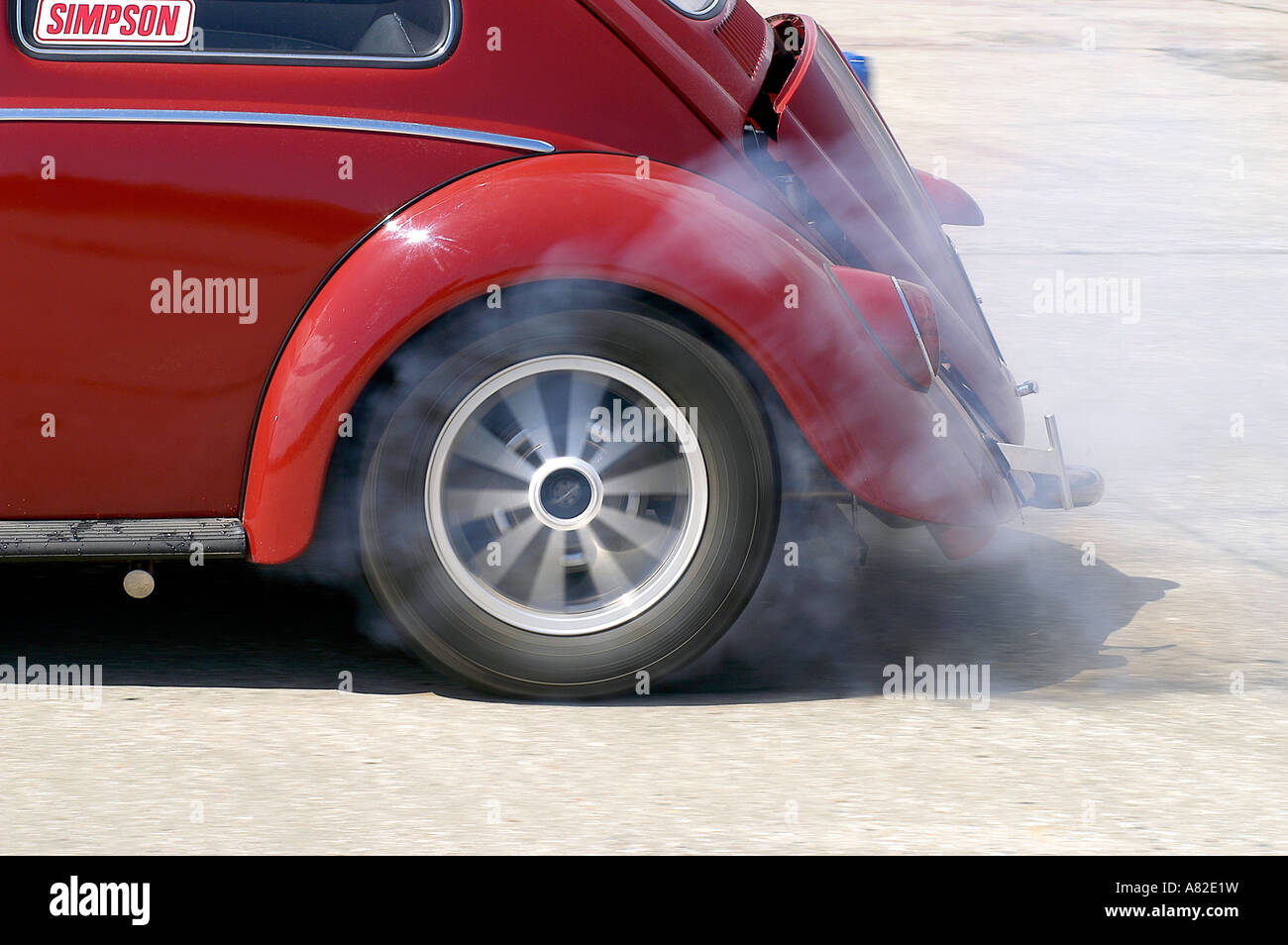 VW Beetle wheel spin Stock Photo Alamy