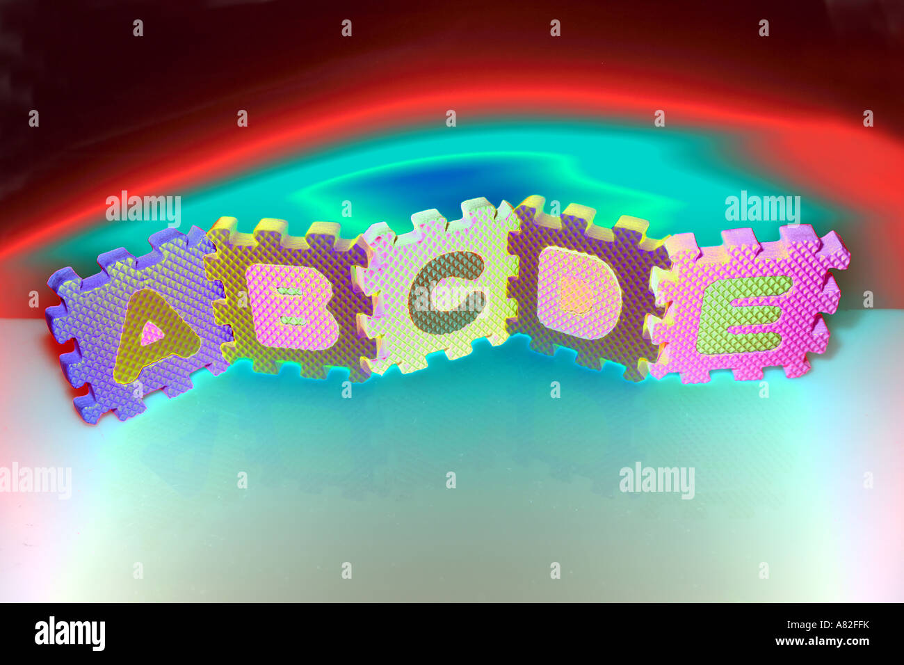 Alphabet puzzle blocks Stock Photo - Alamy