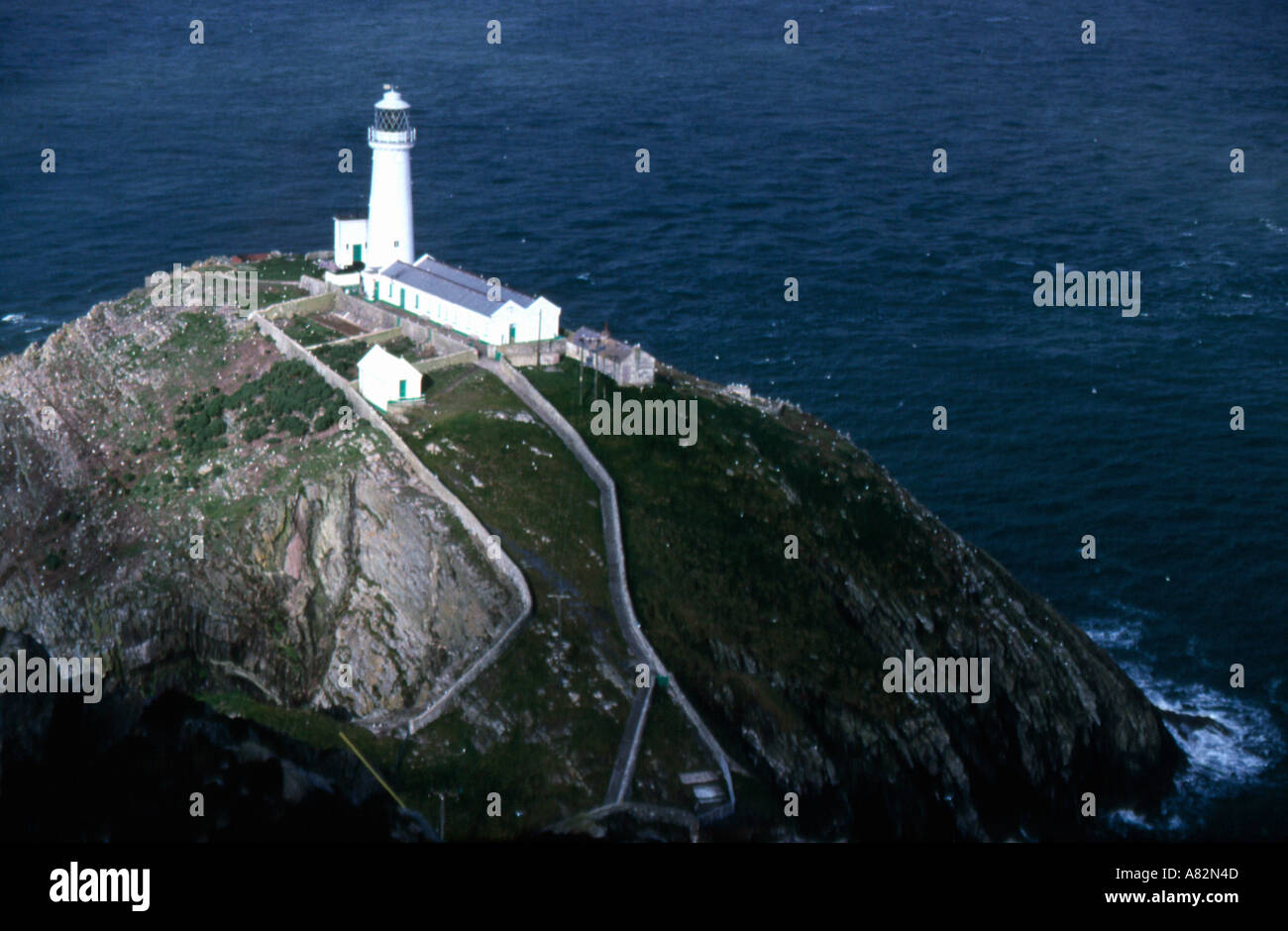 South Stack Lighthouse Andelsey Wales Stock Photo