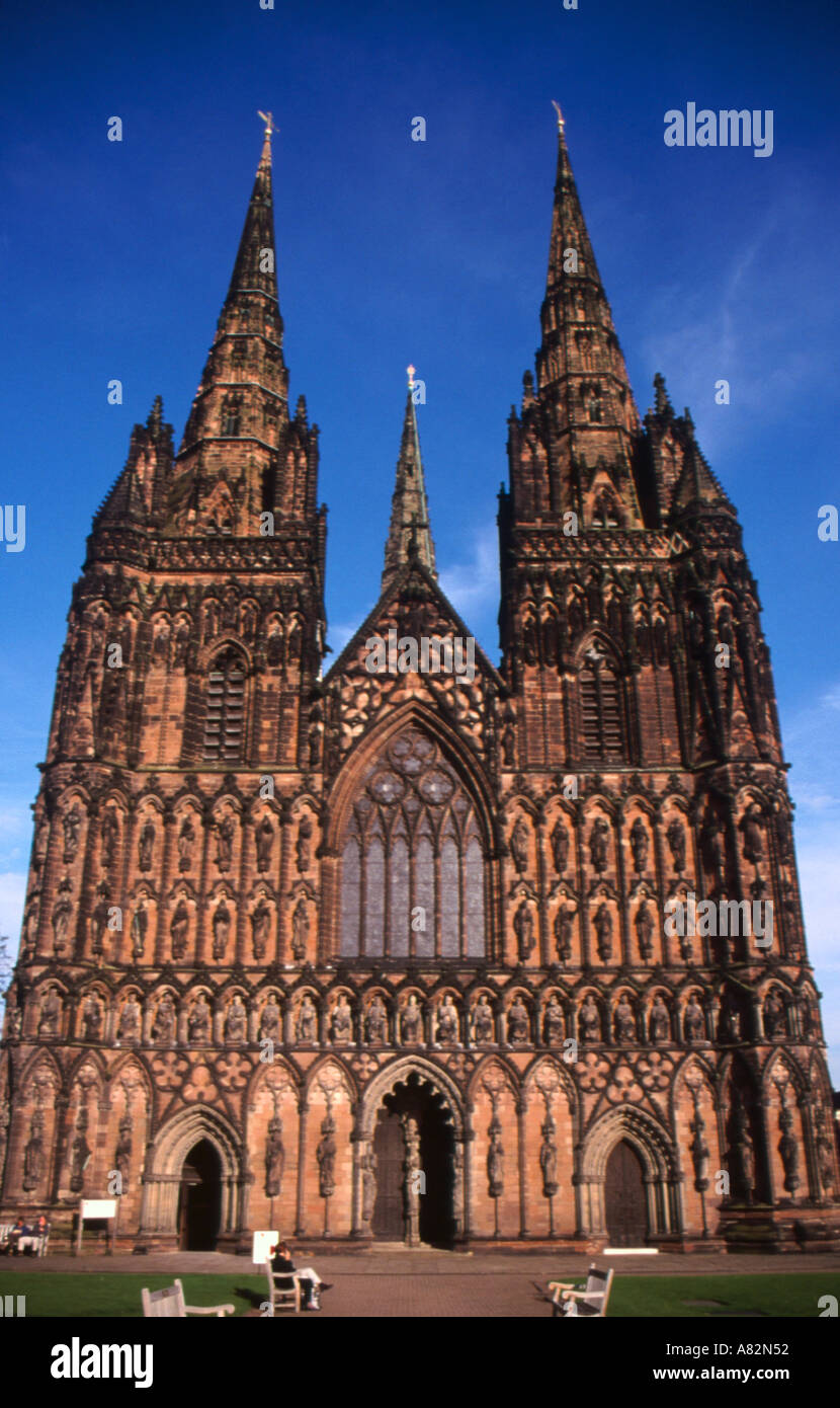 Lichfield Cathedral Staffordshire UK Stock Photo