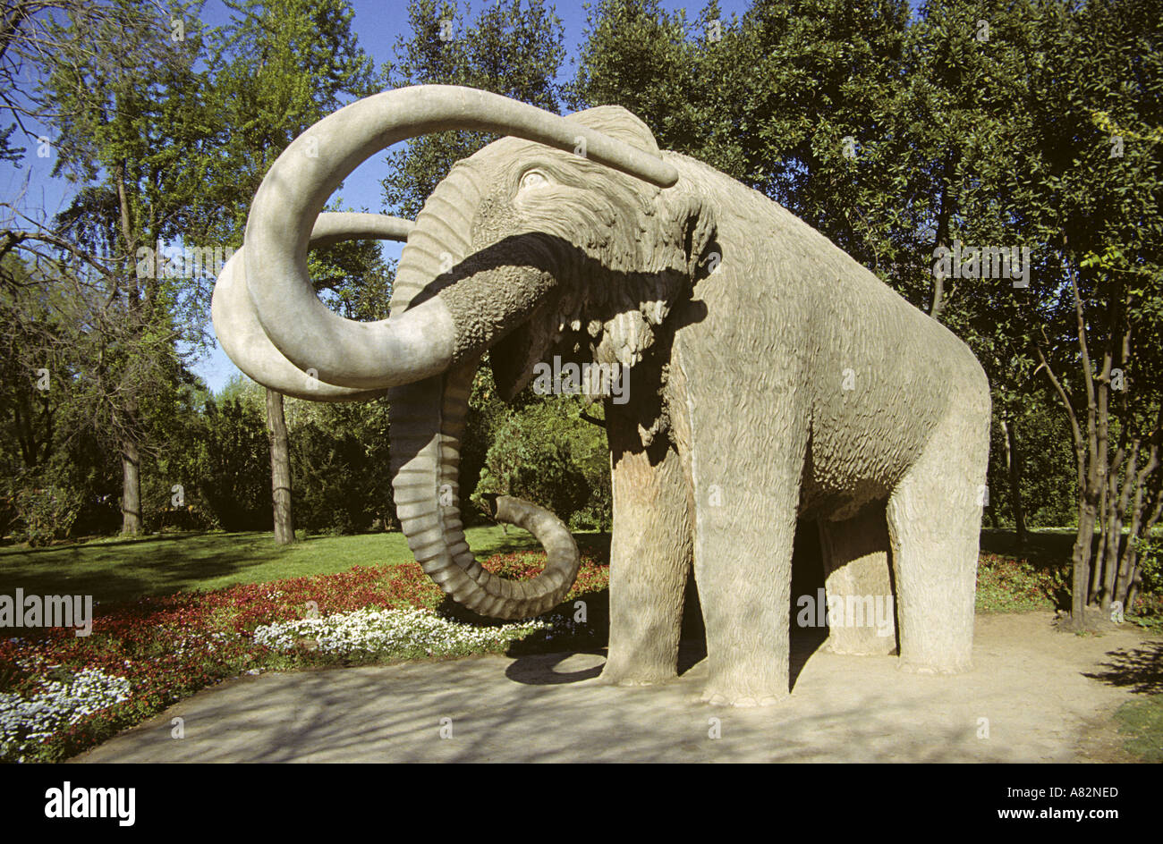 Mammoth sculpture at Ciutadella Park Barcelona Spain Stock Photo