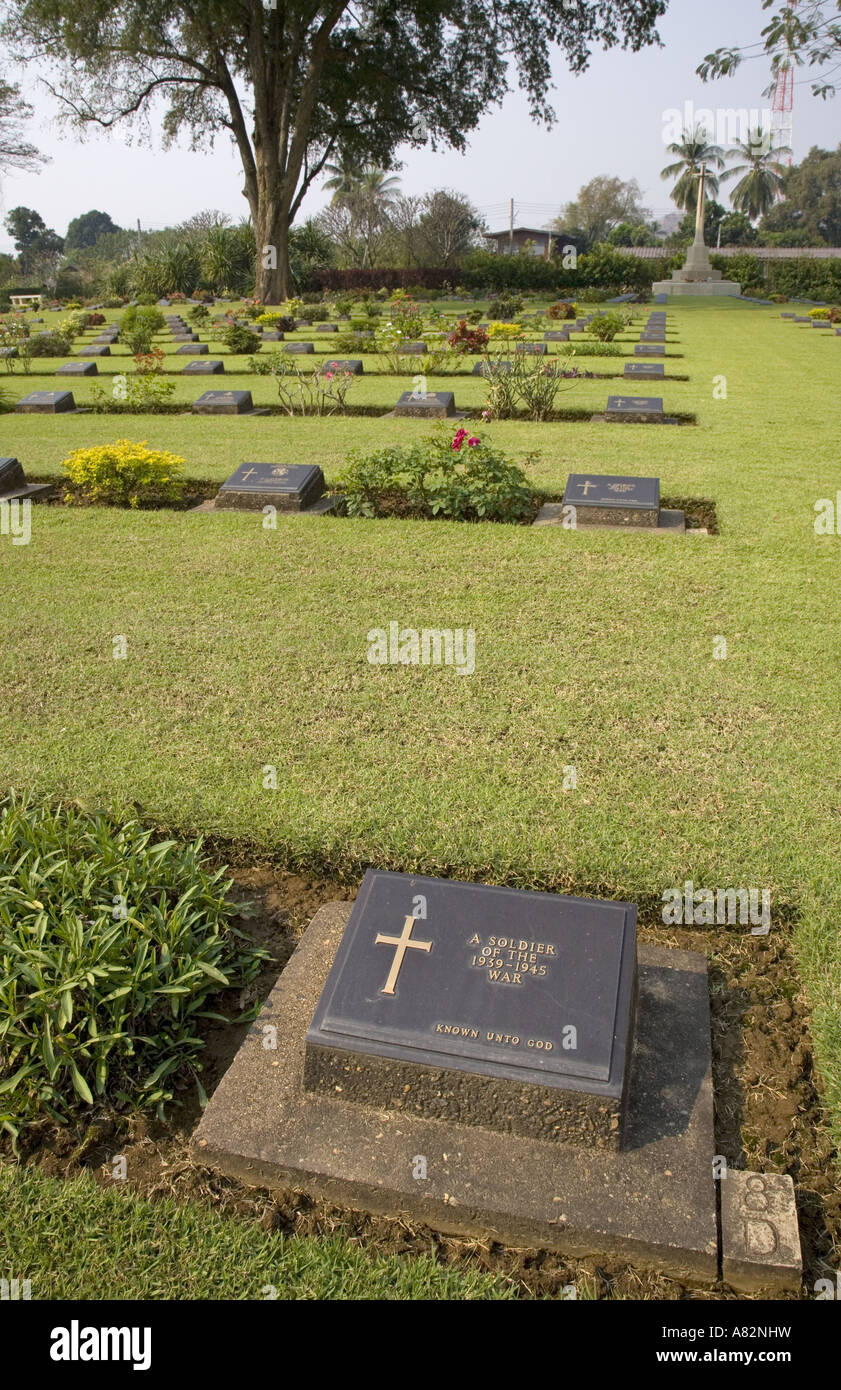 Don Rak Kanchanaburi War Grave Unknown Soldier Stock Photo