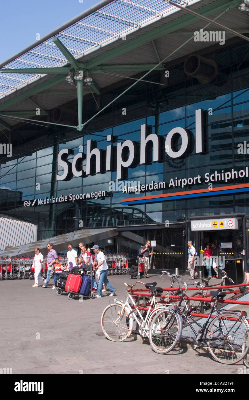 Holland Amsterdam Schiphol airport outdoor people Stock Photo