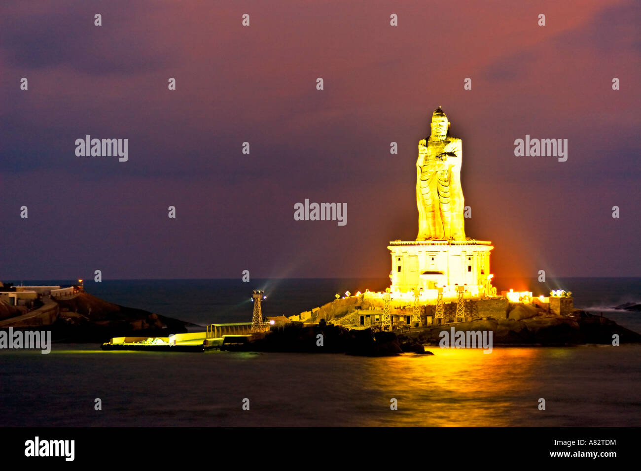 South India Tamil Nadu Kanyakumari Thiruvalluvar statue Stock Photo
