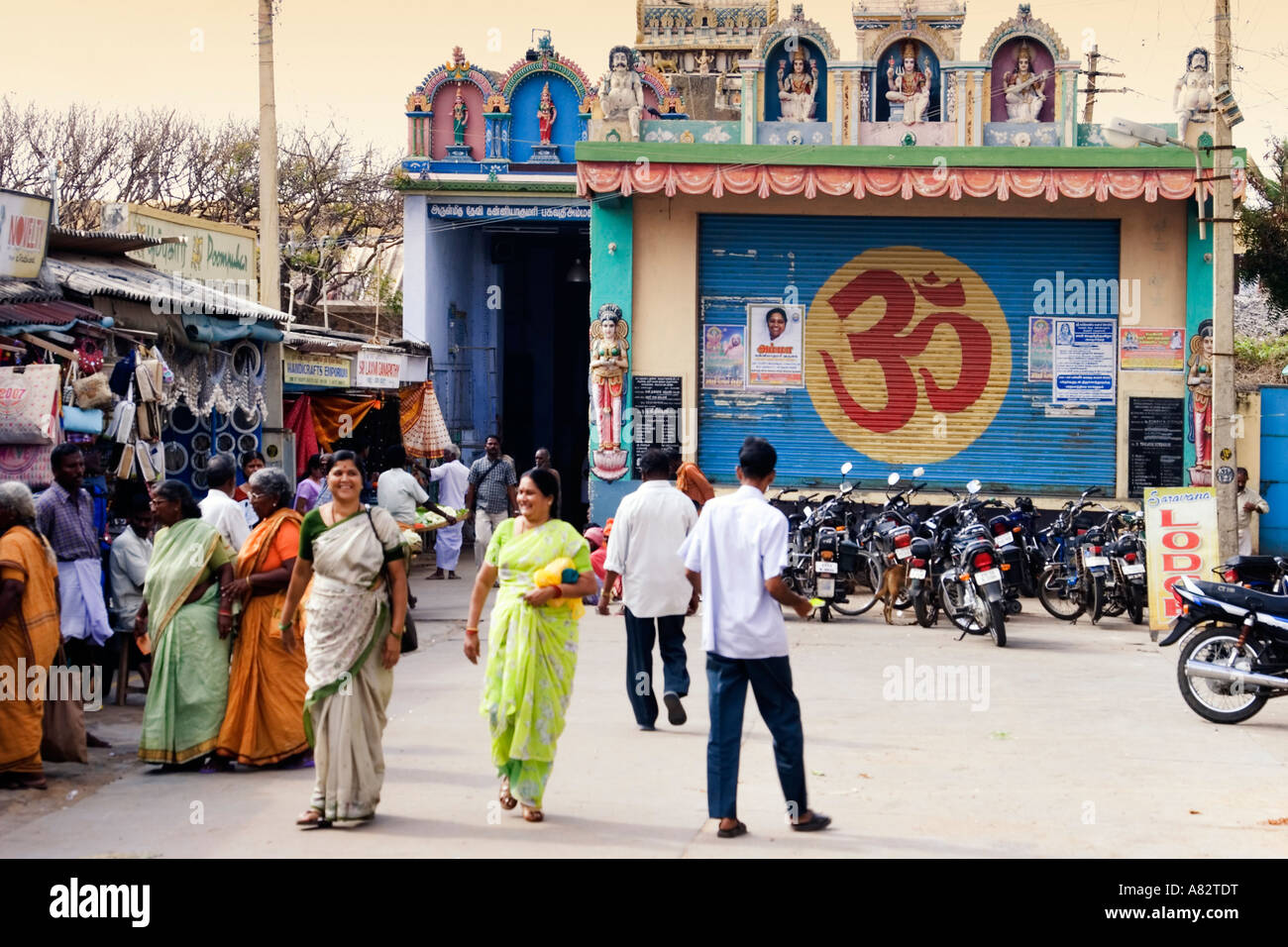 South India Tamil Nadu Kanyakumari Hindu temple district Stock Photo