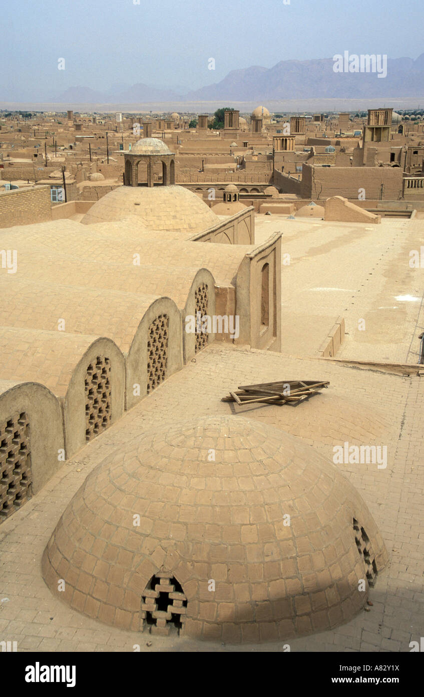 Iran Local Caption Iran Yasd Rooftop Stock Photo - Alamy
