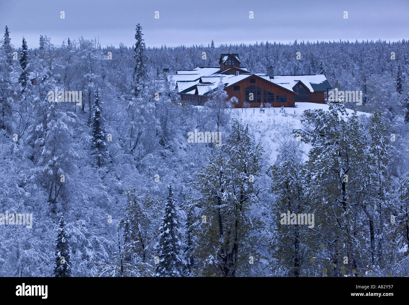 Mckinley Princess Wilderness Lodge, Denali State Park, Alaska, USA Stock Photo