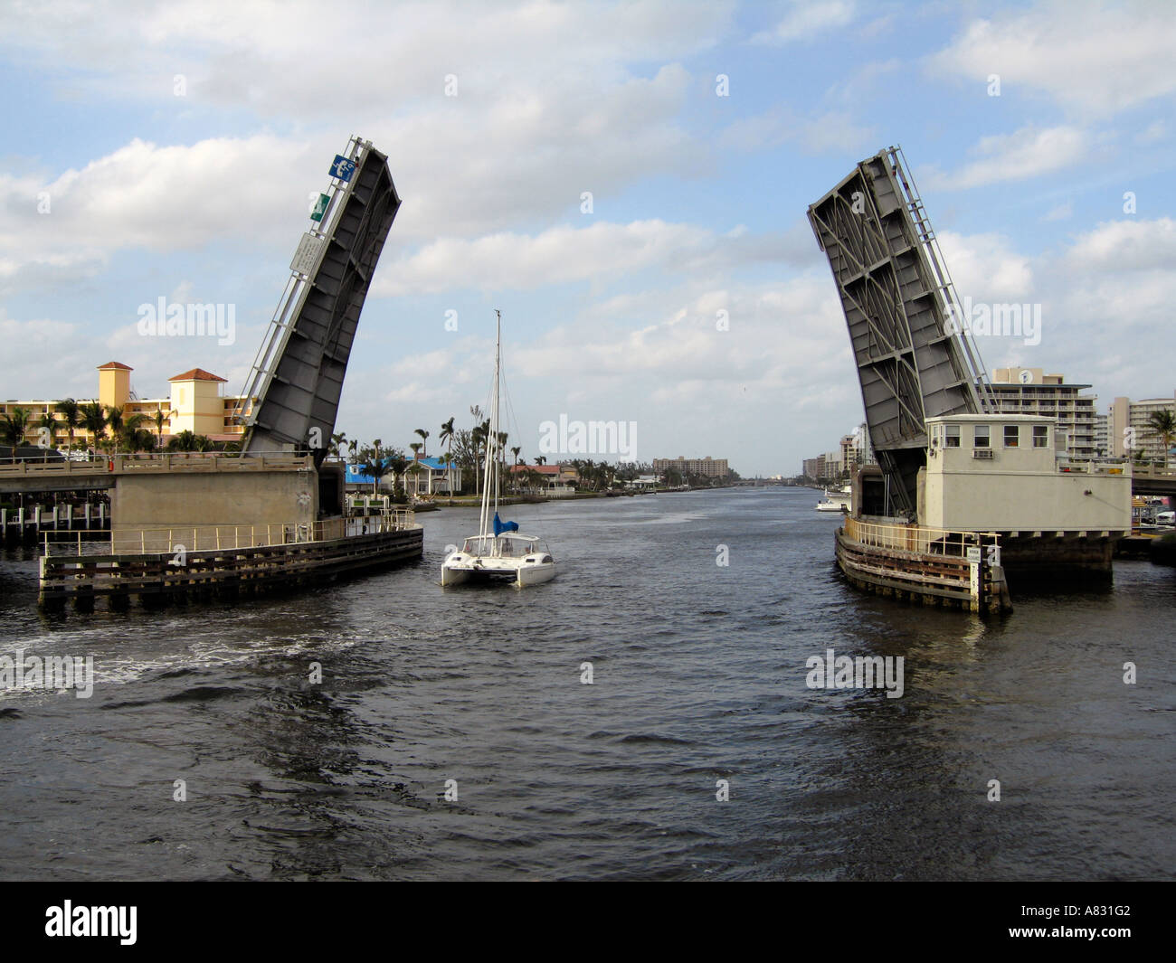 Intercoastal Waterway Bridge Stock Photo