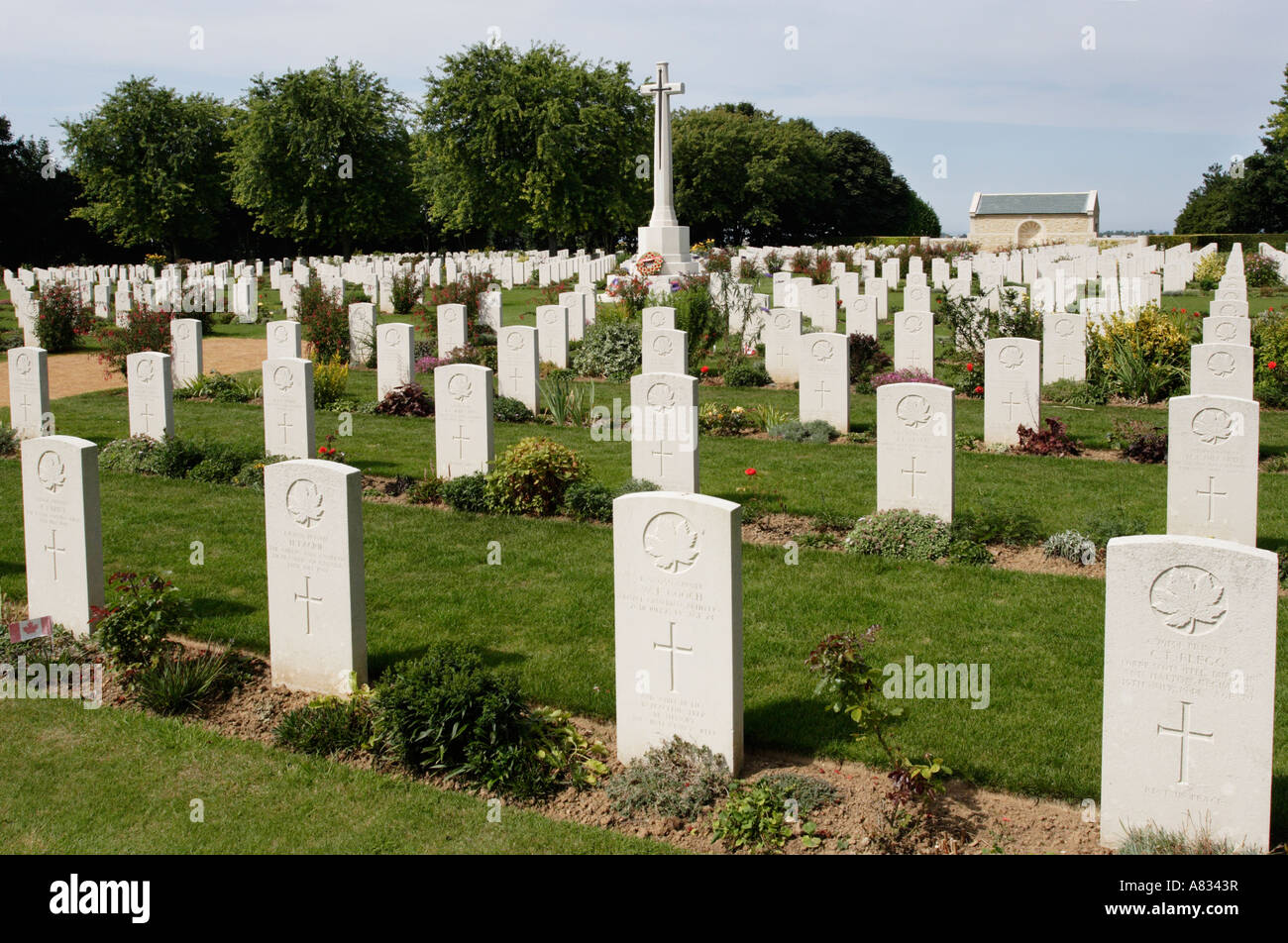 Bény-sur-Mer Canadian War Cemetery Normandy France Stock Photo