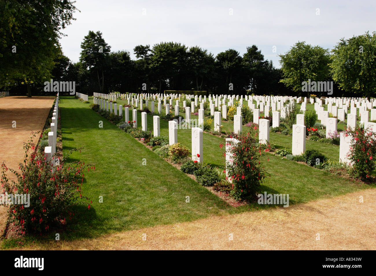 Bény-sur-Mer Canadian War Cemetery Normandy France Stock Photo