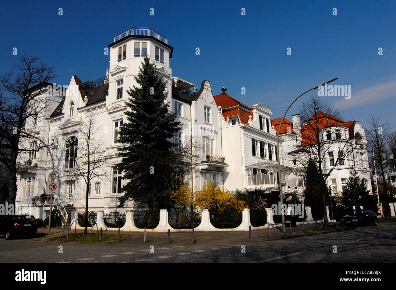 Historic luxury houses in Hamburg, Germany, Europe Stock Photo Alamy