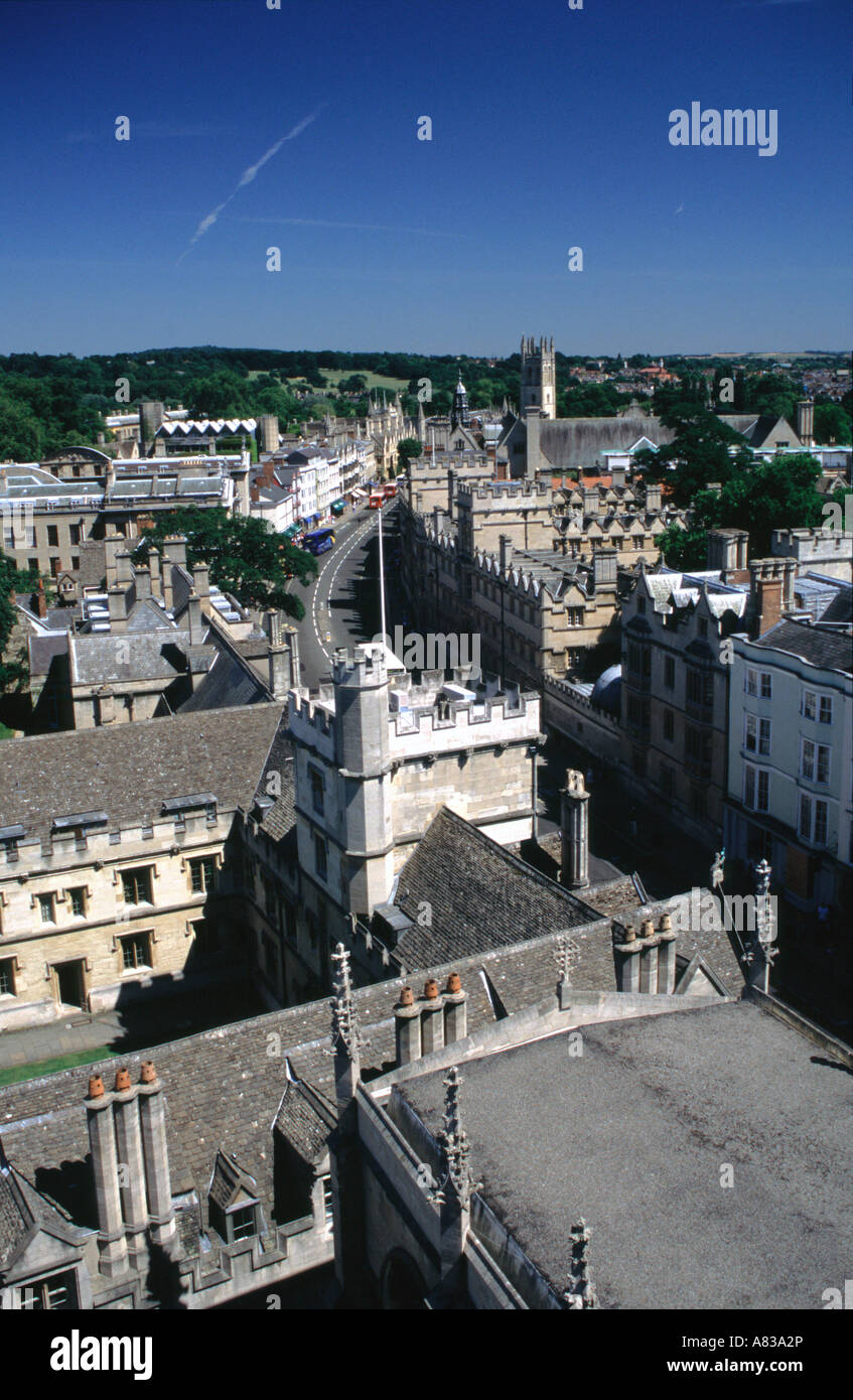 Oxford skyline rooftops oxfordshire england hi-res stock photography ...