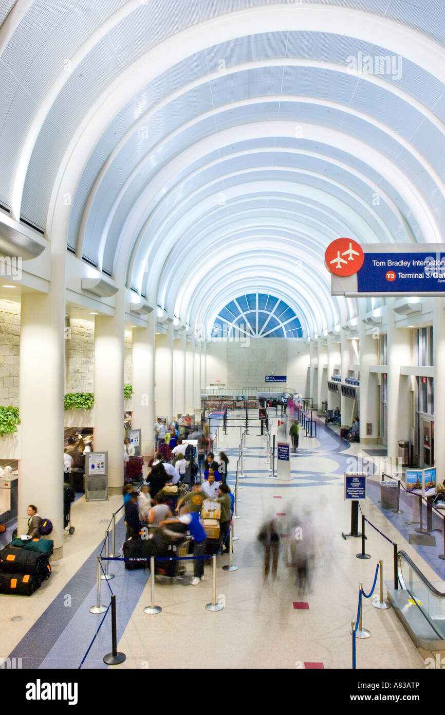 Inside the American Airlines terminal at Los Angeles International Airport Stock Photo