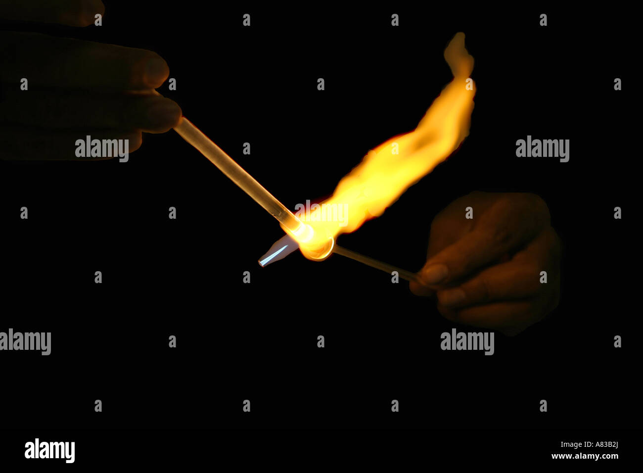 Blow Torch With Glass Stock Photo Alamy