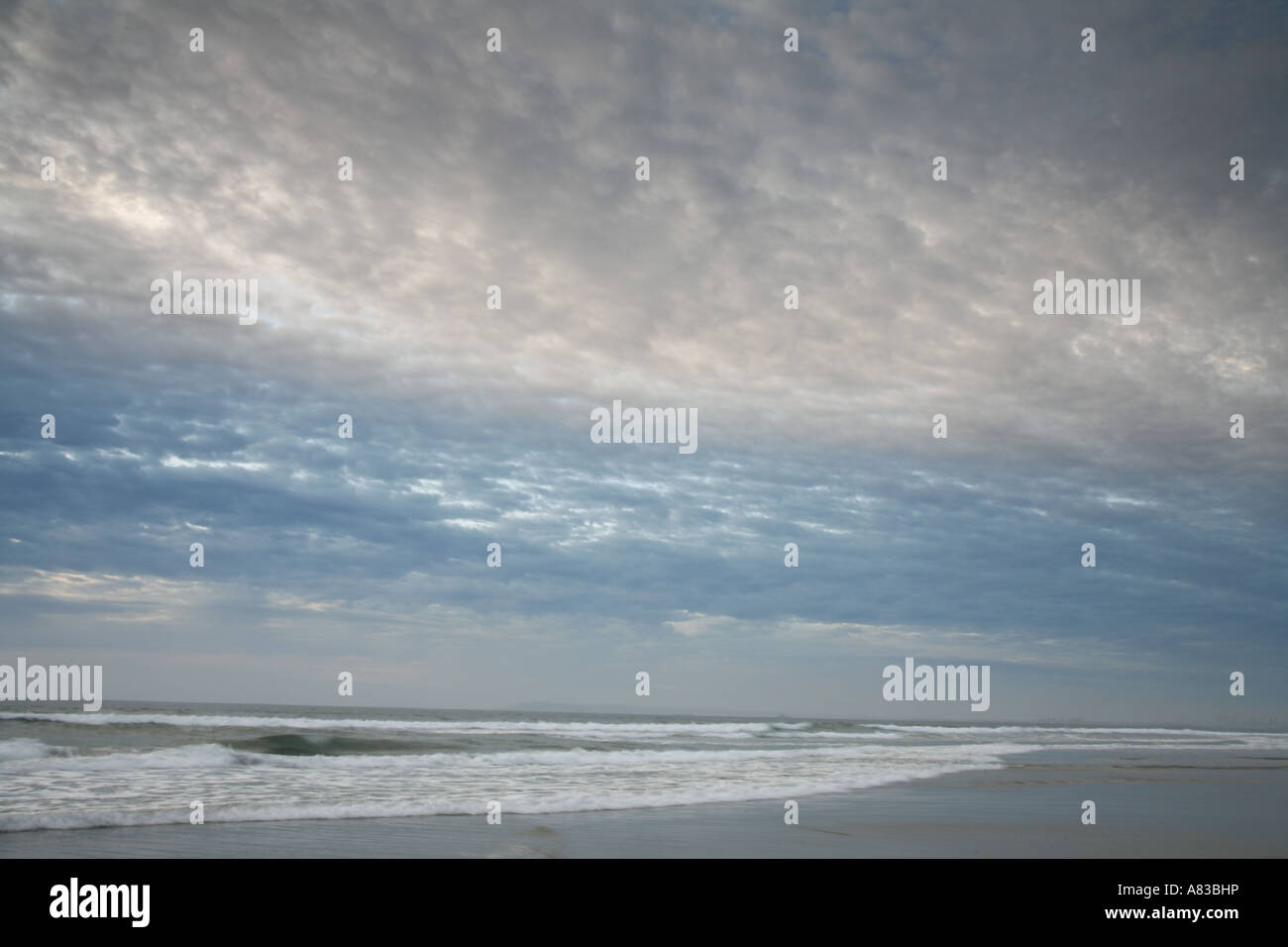 Clouds over Imperial Beach near the Municipal Pier San Diego County California Stock Photo