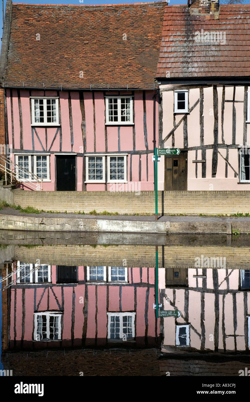 Riverside Cottages near the Castle Park Colchester Essex. old TIMBER