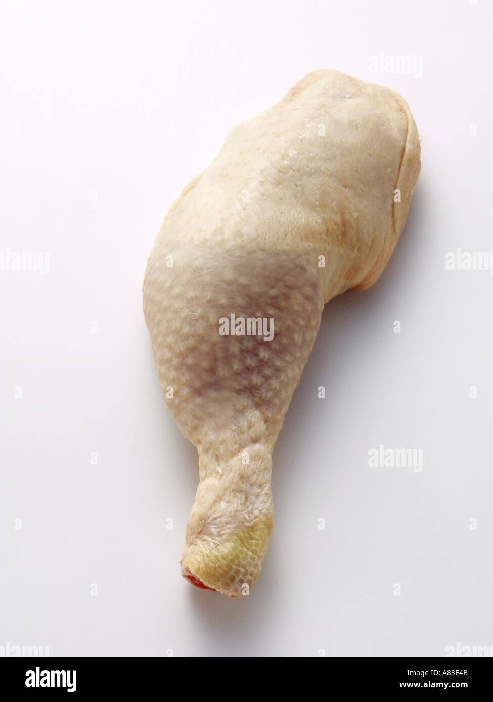 An Uncooked Chicken Leg Stock Photo Alamy