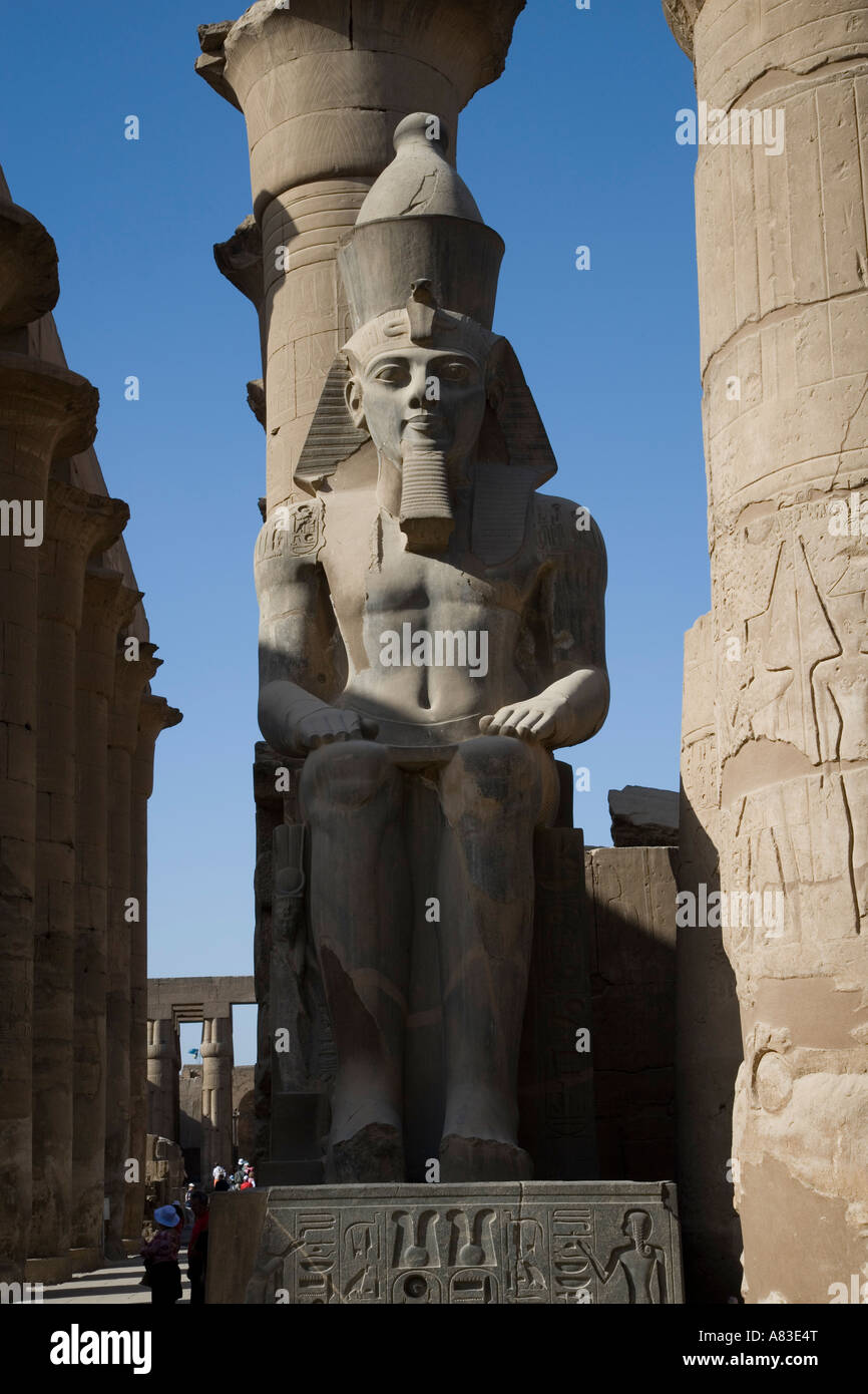 Statue of Ramses II at Luxor Temple, Luxor, Egypt Stock Photo - Alamy