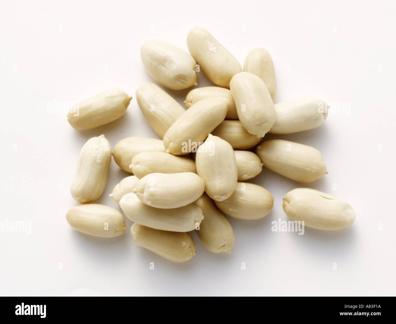 A Pile of Shelled and Skinless Peanuts Stock Photo - Alamy