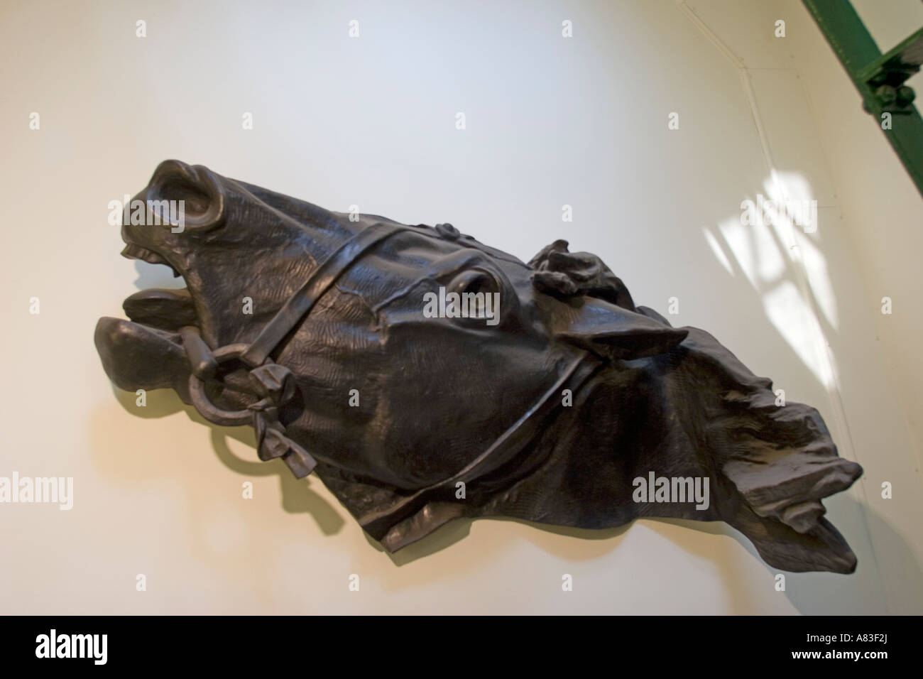 Bronze of horses head in Wellington Arch, Hyde Park Corner London GB UK